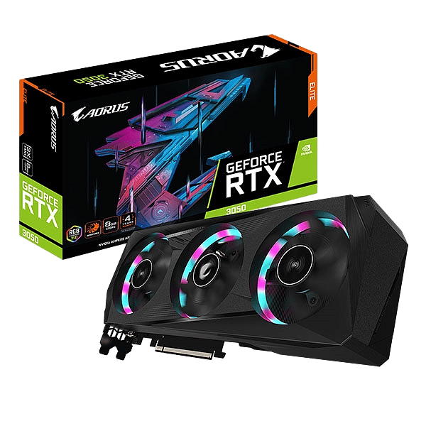 Gigabyte Aorus GeForce RTX3050 Elite 8GB GDDR6  Tarjeta Gráfica Nvidia