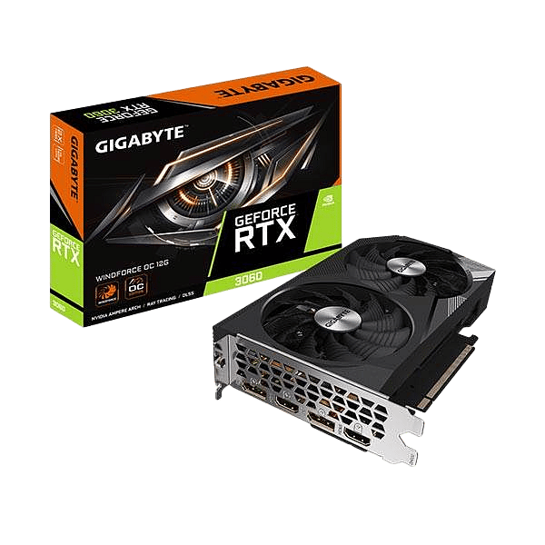 Gigabyte GeForce RTX3060 Windforce OC 12GB GDDR6 LHR  Tarjeta Gráfica Nvidia