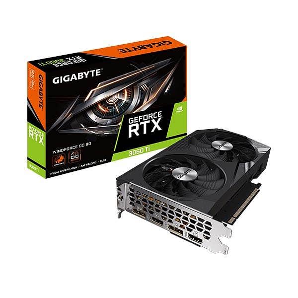 Gigabyte GeForce RTX3060 Ti Windforce OC 8GB GDDR6  Tarjeta Gráfica Nvidia