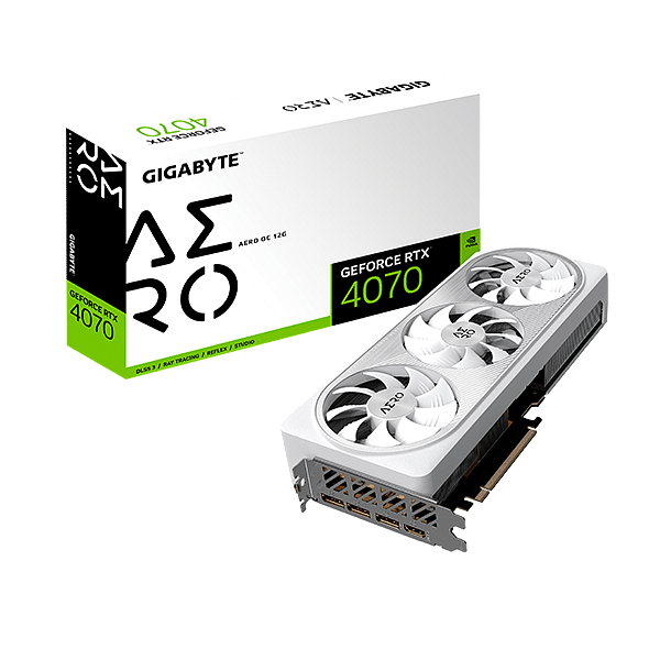 Gigabyte GeForce RTX 4070 Aero OC 12GB GDDR6X DLSS3  Tarjeta Gráfica Nvidia