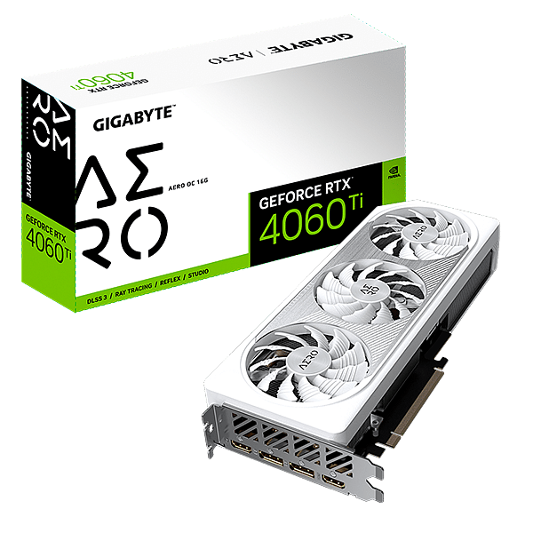 Gigabyte GeForce RTX 4060 Ti Aero OC 16GB GDDR6 DLSS3  Tarjeta Gráfica Nvidia