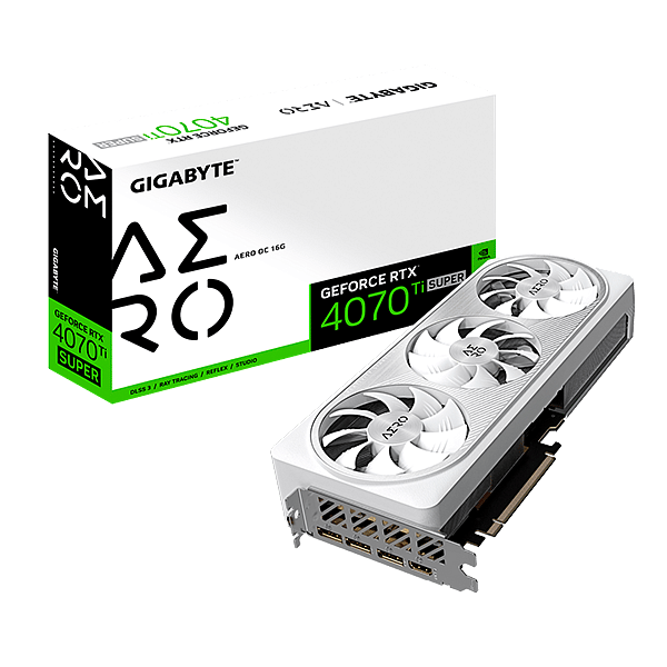 Gigabyte GeForce RTX 4070 Ti Super Aero OC 16GB GDDR6X DLSS3  Tarjeta Gráfica Nvidia