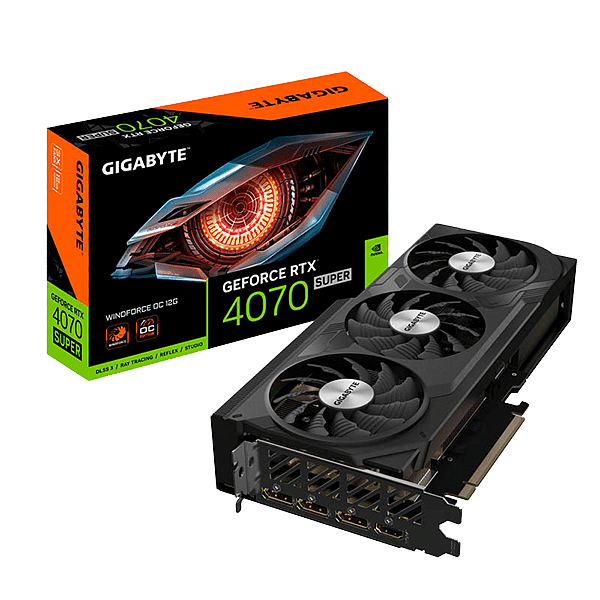 Gigabyte GeForce RTX 4070 Super WindForce OC 12GB GDDR6X DLSS3  Tarjeta Gráfica Nvidia