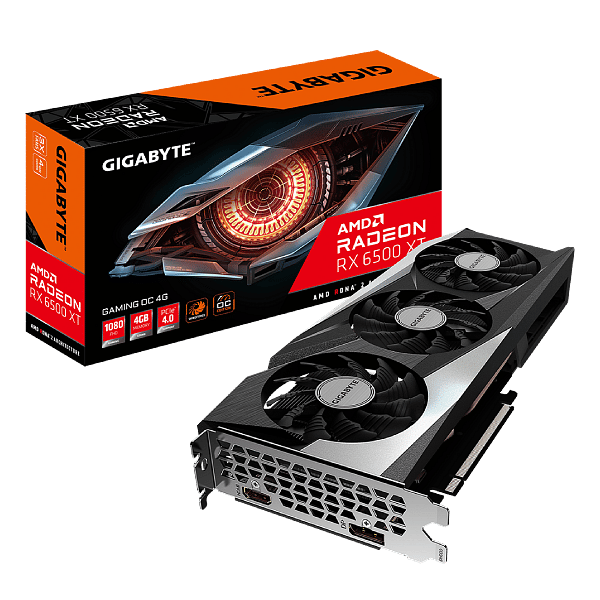 Gigabyte Radeon RX 6500 XT Gaming OC 4GB GDDR6  Tarjeta Gráfica AMD