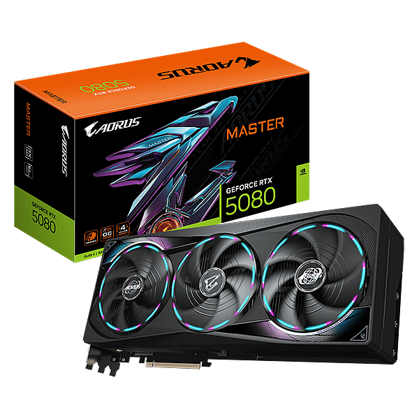 Gigabyte GeForce RTX 5080 Aorus Master 16GB GDDR7 DLSS4  Tarjeta Gráfica Nvidia
