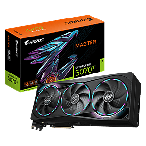 Gigabyte GeForce RTX 5070 Ti Aorus Master 16GB GDDR7 DLSS4  Tarjeta Gráfica Nvidia