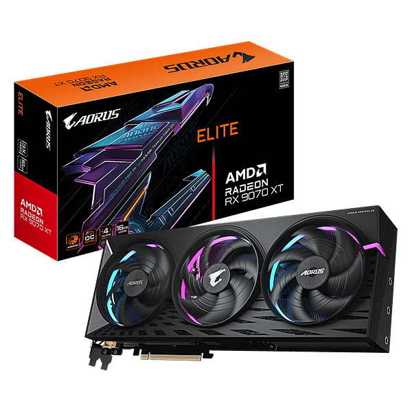 Gigabyte Radeon RX 9070 XT Aorus Elite 16GB GDDR6  Tarjeta Gráfica AMD