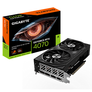 Gigabyte GeForce RTX 4070 Windforce 2X OC V2 12GB GDDR6 DLSS3  Tarjeta Gráfica Nvidia