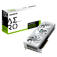 Gigabyte GeForce RTX 5070 Aero OC 12GB GDDR7 DLSS4 | Blanca | Tarjeta Gráfica Nvidia