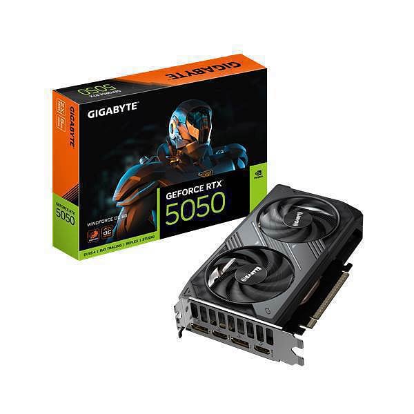 Gigabyte GeForce RTX 5050 Windforce OC 8GB GDDR6 DLSS4  Tarjeta Gráfica Nvidia