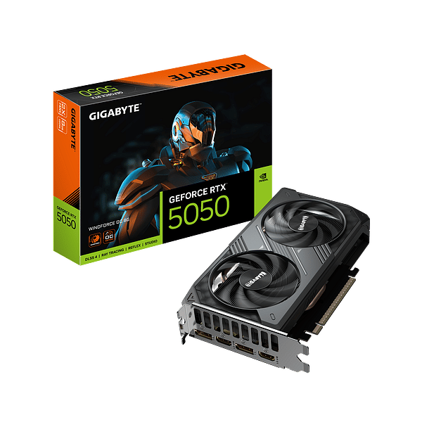 Gigabyte GeForce RTX 5050 Windforce OC 8GB GDDR6 DLSS4  Tarjeta Gráfica Nvidia
