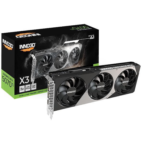 Inno3D GeForce RTX 5070 Ti X3 16GB GDDR7 DLSS4  Tarjeta Gráfica Nvidia