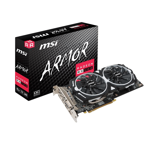 MSI Radeon RX580 OC Armor 8GB GD5  Tarjeta Gráfica AMD