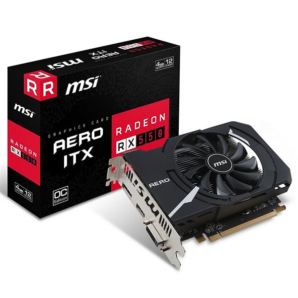 MSI AMD Radeon RX 550 Aero ITX 2GB OC  Gráfica