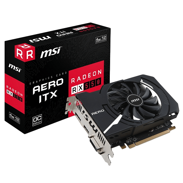 MSI AMD Radeon RX 550 Aero ITX 2GB OC  Gráfica