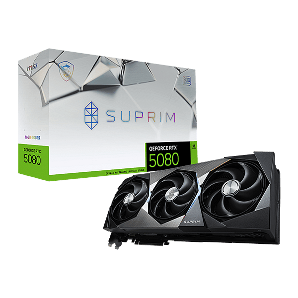 MSI GeForce RTX 5080 Suprim SOC 16GB GDDR7 DLSS4  Tarjeta Gráfica Nvidia