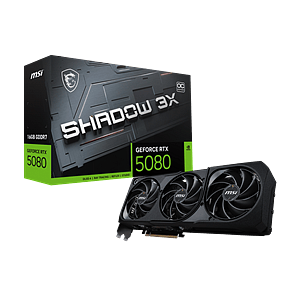 MSI GeForce RTX 5080 Shadow 3X OC 16GB GDDR7 DLSS4  Tarjeta Gráfica Nvidia