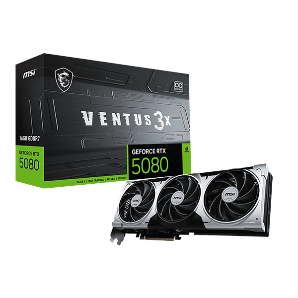 MSI GeForce RTX 5080 Ventus 3X OC 16GB GDDR7 DLSS4  Tarjeta Gráfica Nvidia