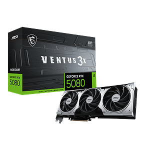 MSI GeForce RTX 5080 Ventus 3X OC 16GB GDDR7 DLSS4  Tarjeta Gráfica Nvidia