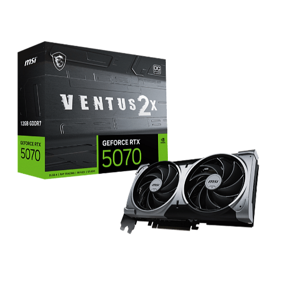 MSI GeForce RTX 5070 Ventus 2X OC 12GB GDDR7 DLSS4  Tarjeta Gráfica Nvidia