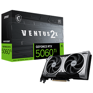 MSI GeForce RTX 5060 Ti Ventus 2X OC Plus 16GB GDDR7 DLSS4  Tarjeta Gráfica Nvidia