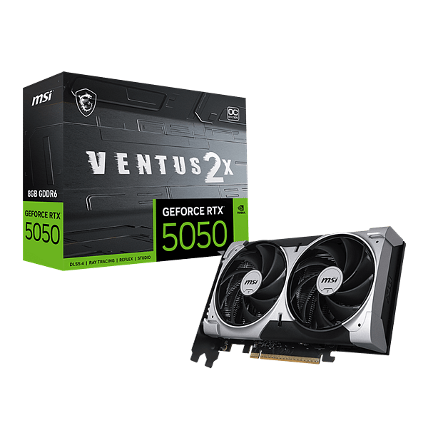 MSI GeForce RTX 5050 Ventus 2X OC 8GB GDDR6 DLSS4  Tarjeta Gráfica Nvidia