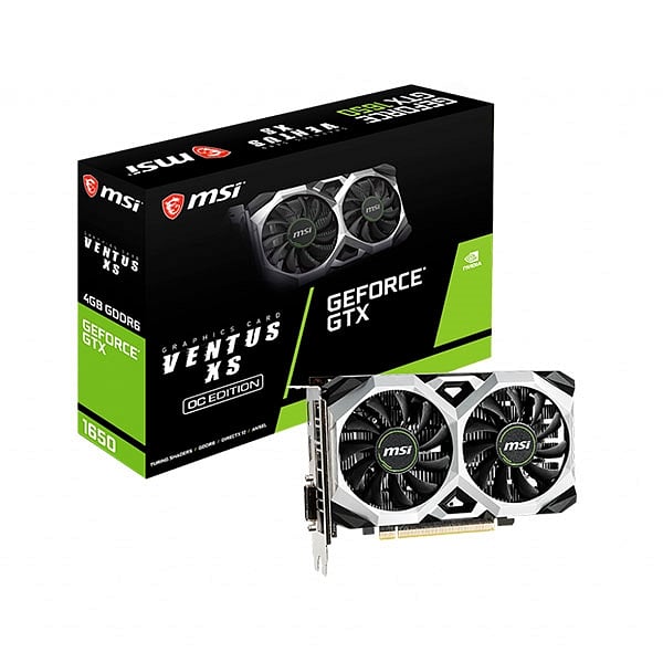 MSI GeForce GTX1650 D6 Ventus XS OC 4GB GDDR6  Tarjeta Gráfica
