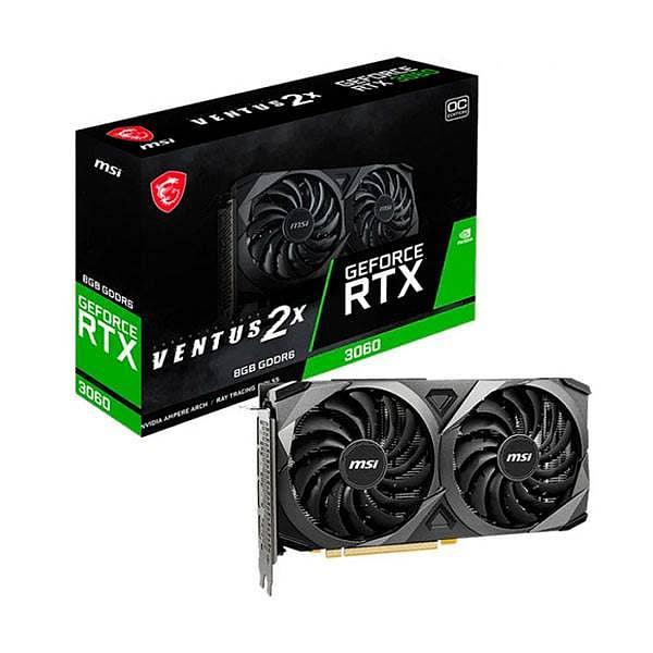 MSI GeForce RTX 3060 Ventus 2X OC 8GB GDDR6 LHR  Tarjeta Gráfica Nvidia