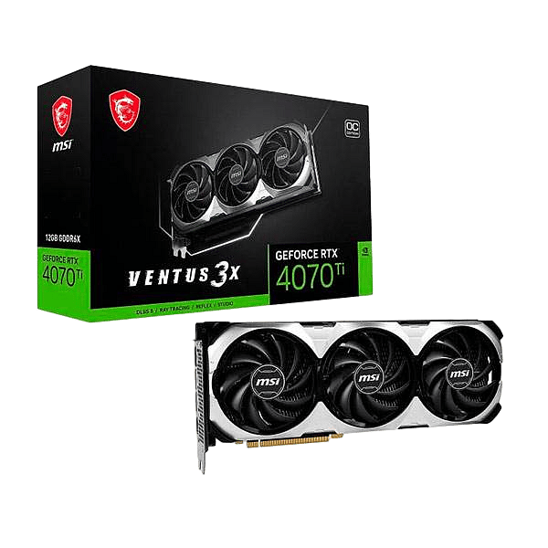 MSI GeForce RTX 4070 Ti Ventus 3X OC 12GB GDDR6X DLSS3  Tarjeta Gráfica Nvidia