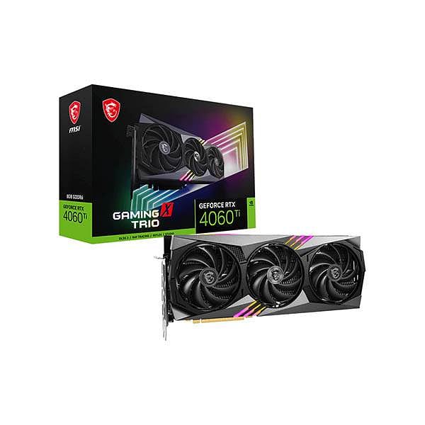 MSI GeForce RTX 4060 Ti Gaming X Trio 8GB GDDR6 DLSS3  Tarjeta Gráfica Nvidia