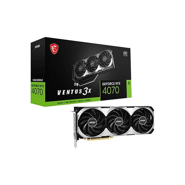 MSI GeForce RTX 4070 Ventus 3X OC 12GB GDDR6X DLSS3  Tarjeta Gráfica Nvidia