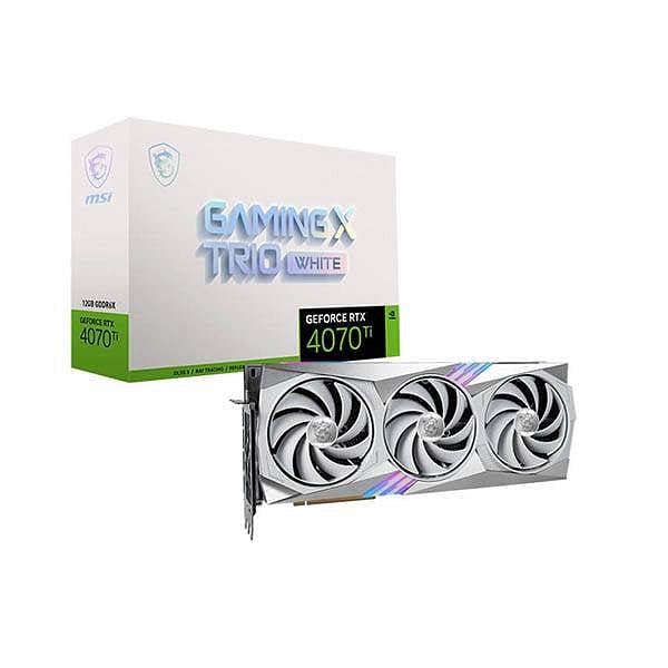 MSI GeForce RTX 4070 Ti Gaming X Trio White 12GB GDDR6X  Tarjeta Gráfica Nvidia