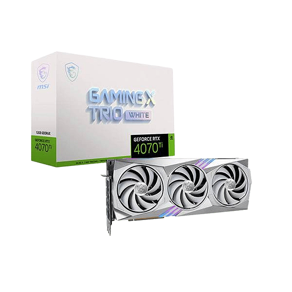 MSI GeForce RTX 4070 Ti Gaming X Trio White 12GB GDDR6X  Tarjeta Gráfica Nvidia
