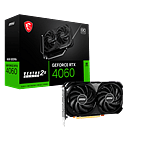 MSI GeForce RTX 4060 Ventus 2X OC Black 8GB GDDR6 DLSS3  Tarjeta Gráfica Nvidia