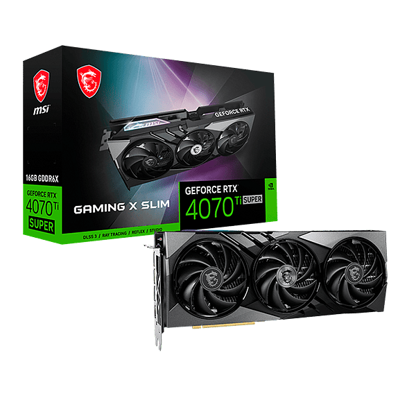MSI GeForce RTX 4070 Ti Super Gaming X Slim 16GB GDDR6X DLSS3  Tarjeta Gráfica Nvidia