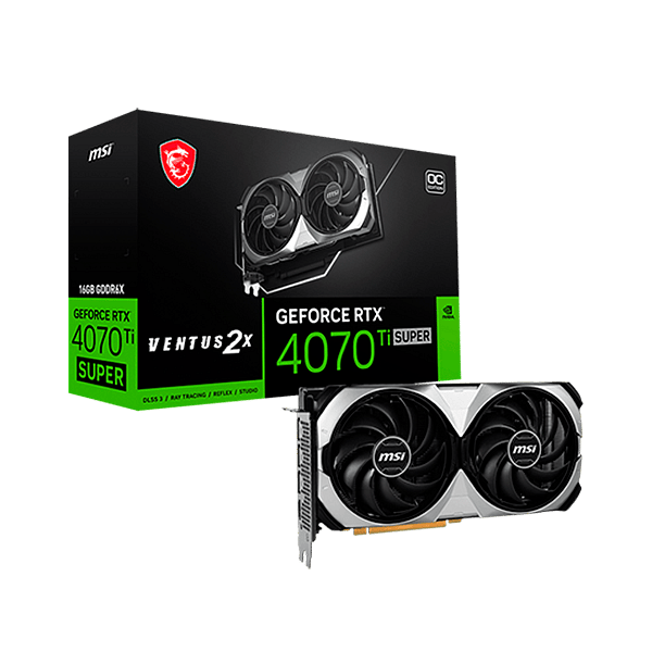 MSI GeForce RTX 4070 Ti Super Ventus 2X OC 16GB GDDR6X DLSS3  Tarjeta Gráfica Nvidia