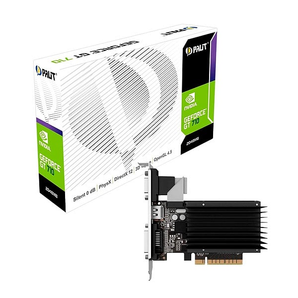 Palit GeForce GT710 Silent 2GB GD3 Low Profile  Gráfica