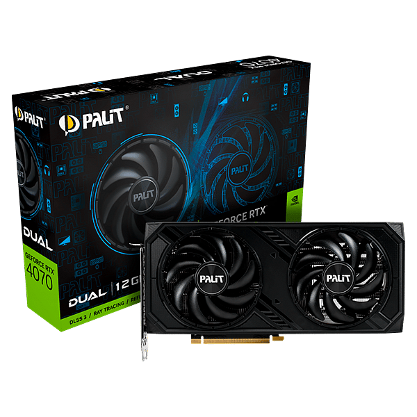 Palit GeForce RTX 4070 Dual 12GB GDDR6 DLSS3  Tarjeta Gráfica Nvidia