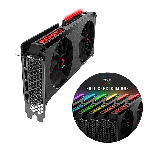 PNY GeForce RTX3060 XLR8 Gaming Revel EpicX RGB Dual Fan 12GB GDDR6  Gráfica