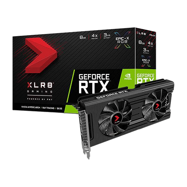 PNY GeForce RTX3050 XLR8 Gaming Revel EpicX Dual Fan 8GB GDDR6  Tarjeta Gráfica Nvidia