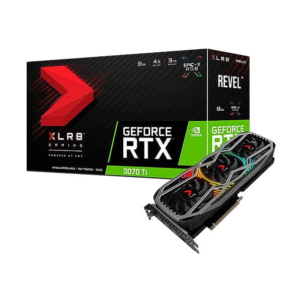 PNY GeForce RTX 3070 Ti XLR8 Gaming Revel EpicX 8GB GDDR6X  Tarjeta Grafica Nvidia