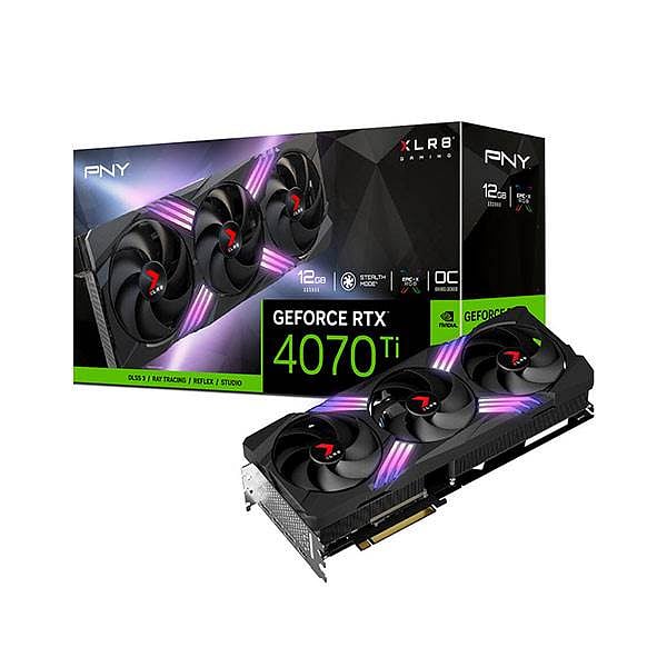 PNY GeForce RTX 4070 Ti XLR8 Gaming Verto Triple Fan 12GB GDDR6X DLSS3  Tarjeta Gráfica Nvidia