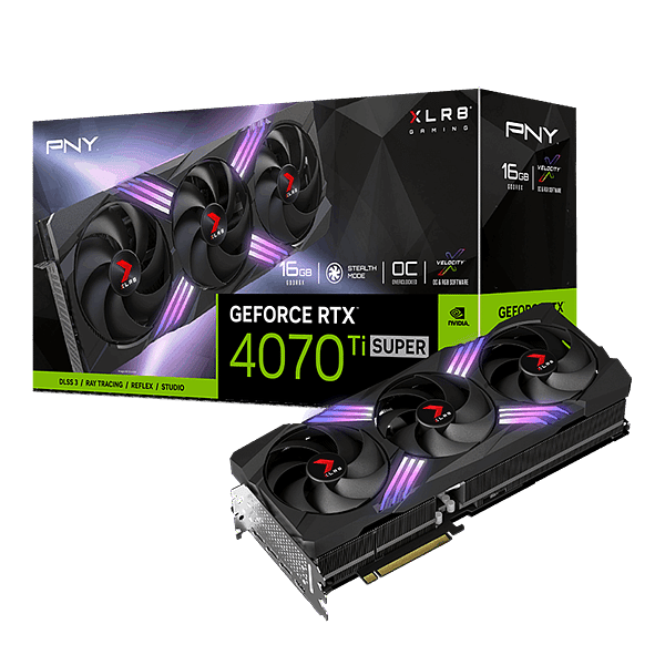 PNY GeForce RTX 4070 Ti Super XLR8 Verto 16GB GDDR6X DLSS3  Tarjeta Gráfica Nvidia