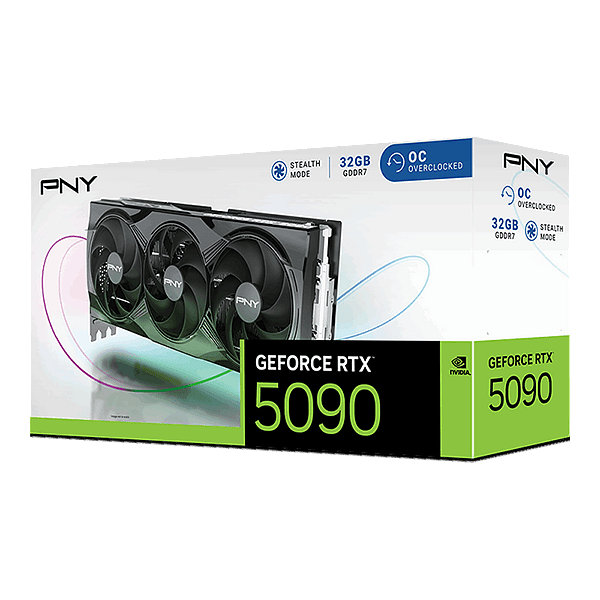 PNY GeForce RTX 5090 OC Triple Fan 32GB GDDR7 DLSS4  Tarjeta Gráfica Nvidia