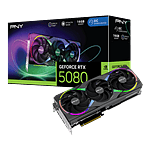 PNY GeForce RTX 5080 ARGB OC Triple Fan V2 16GB GDDR7 DLSS4  Tarjeta Gráfica Nvidia
