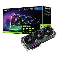 PNY GeForce RTX 5080 ARGB OC Triple Fan V2 16GB GDDR7 DLSS4 | Tarjeta Gráfica Nvidia