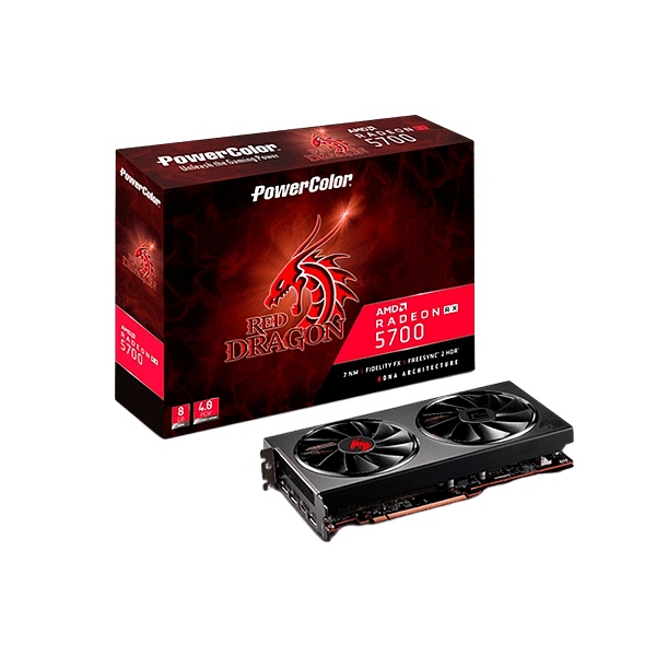 PowerColor Red Dragon Radeon RX5700 XT OC 8GB GDDR6  Tarjeta Gráfica AMD