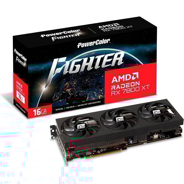 PowerColor Radeon RX 7800 XT Fighter  16GB GDDR6  Tarjeta Gráfica AMD