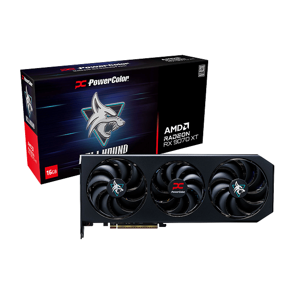 PowerColor Radeon RX 9070 XT Hellhound OC 16GB GDDR6 RDNA4  Tarjeta Gráfica AMD