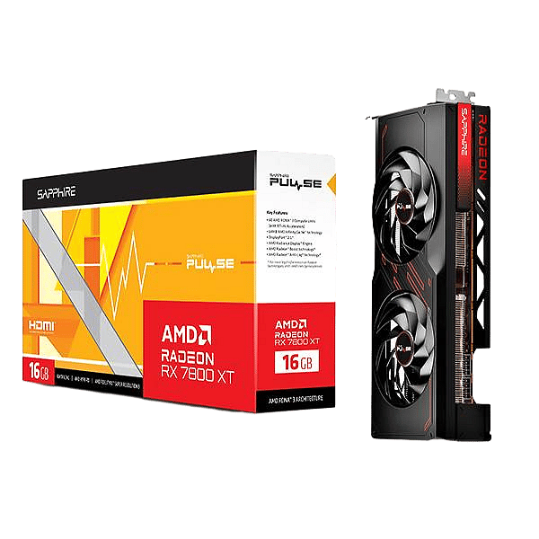Sapphire Radeon RX 7800 XT Pulse Gaming  16GB GDDR6  Tarjeta Gráfica AMD